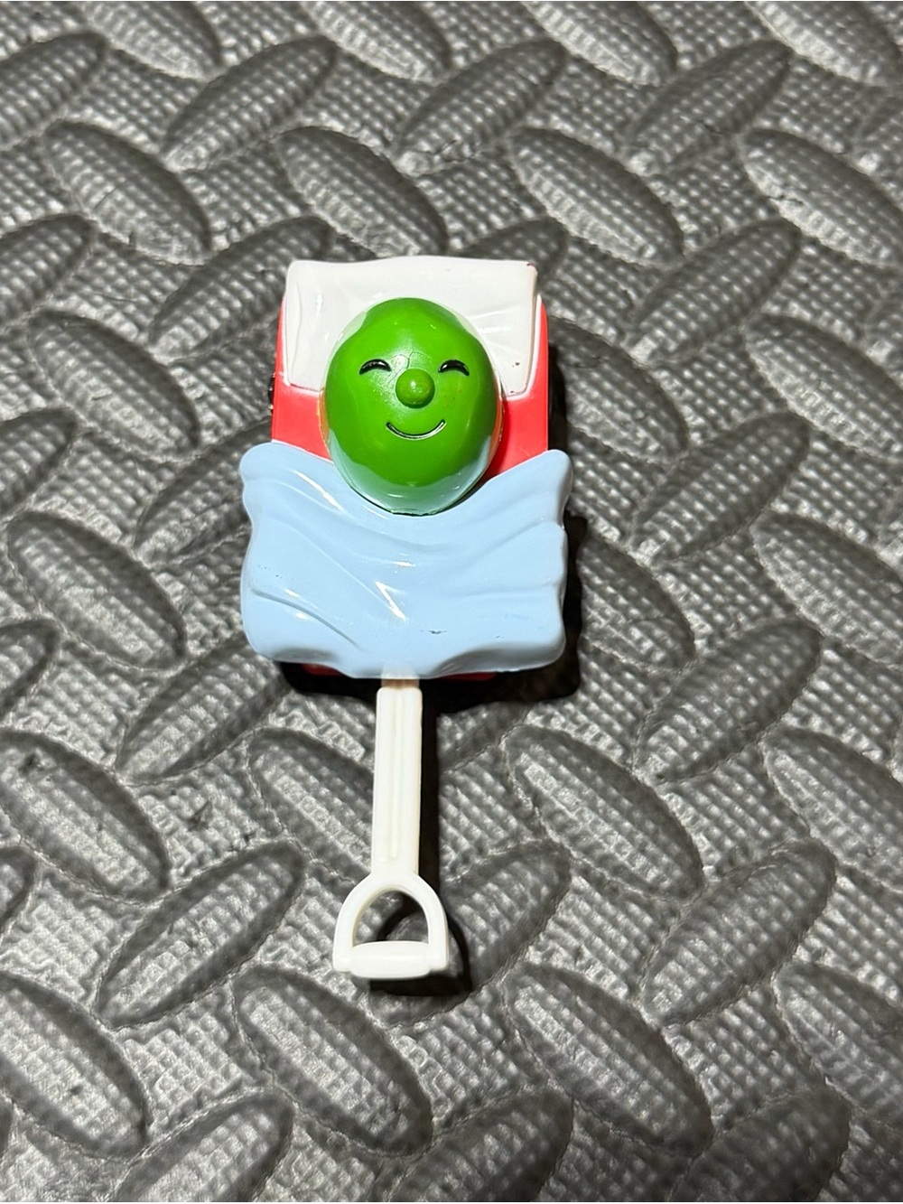 Vintage Veggie Tales Nativity Pea Baby Jesus Figure Christmas Big Idea Toys Y2K